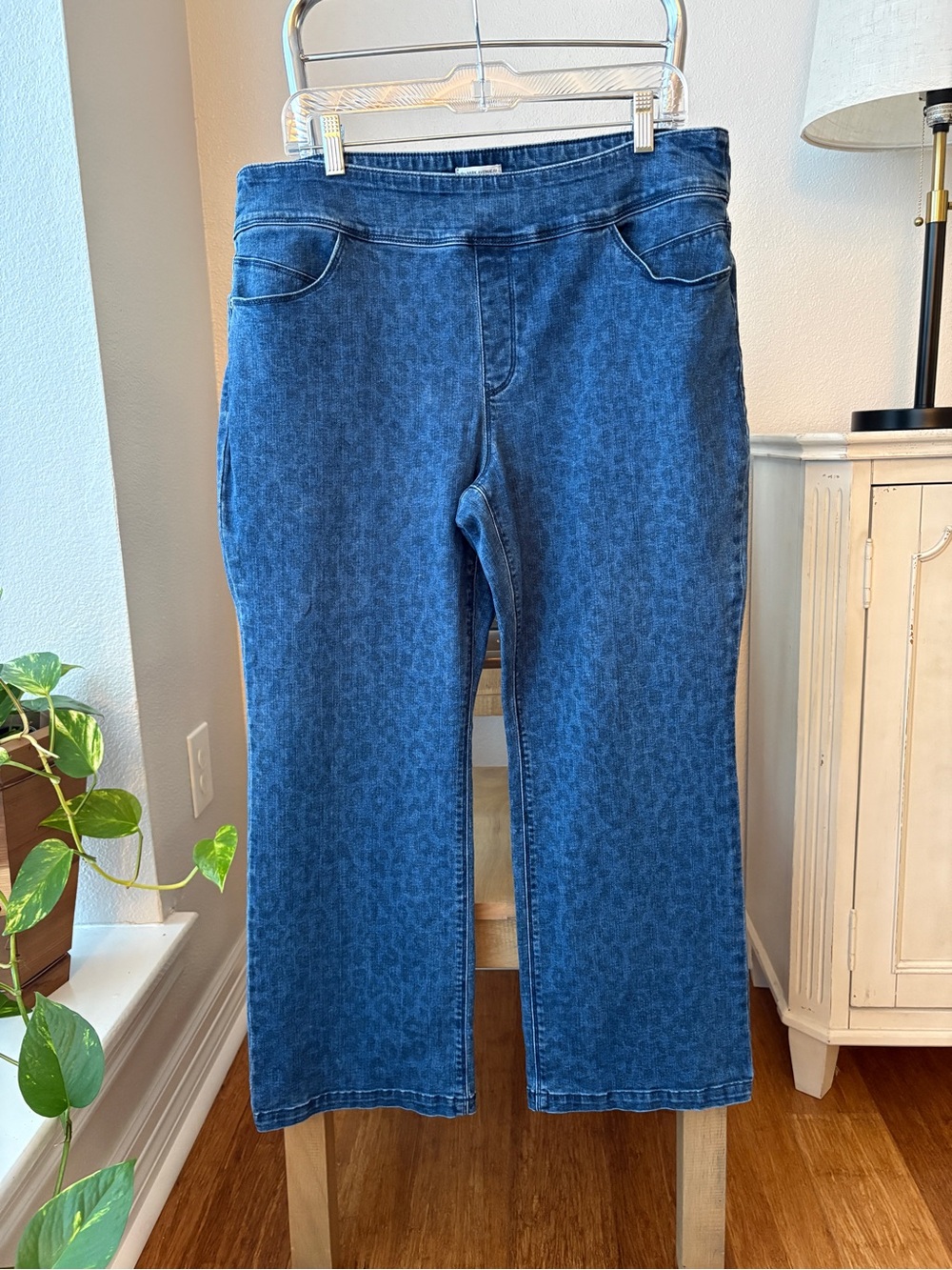 Westbound Park Avenue High-Rise Leopard Print Jeans Sz 16 Petite Short